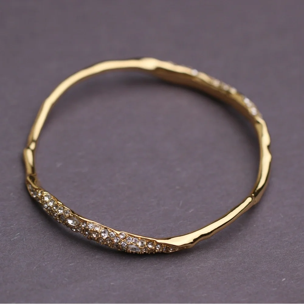 Alexis Bittar Gold and Silver Textured Bracelet